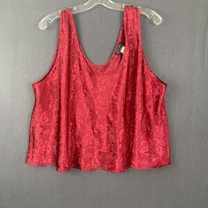 Vintage Juliara Red Floral Camisole Women’s Sz 2X